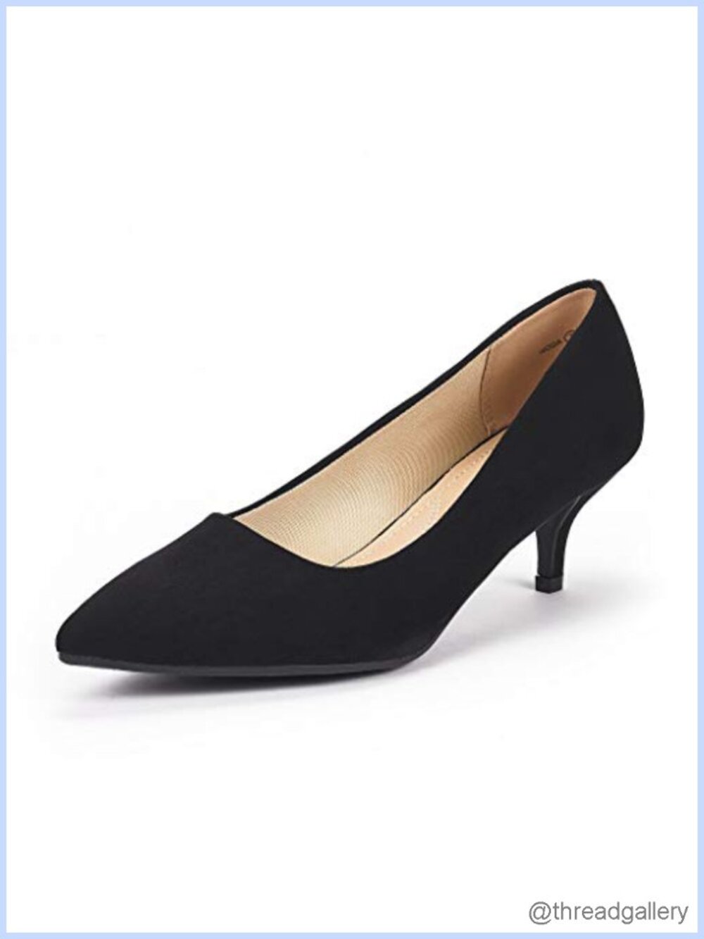 Women's Pointed Toe Kitten Heel Pumps 2 Inch Classic Dress Shoes